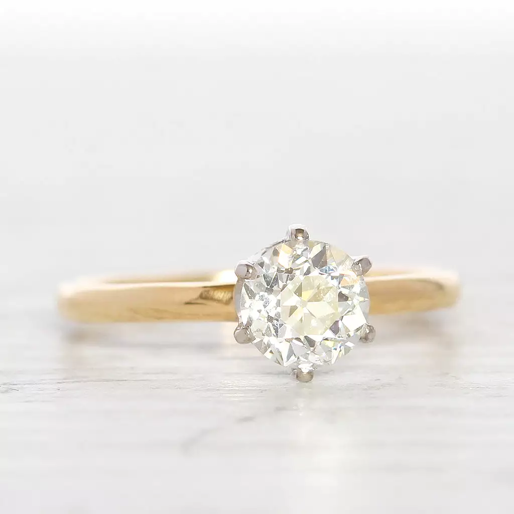 Vintage Tiffany & Co 0.81 Carat Old European Cut Diamond Solitaire