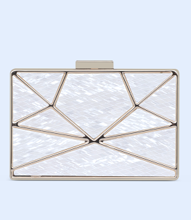 WB2454-IVORY-Women Snazzy Clutch