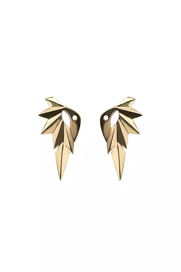 Wing Reverse Earring, Gold