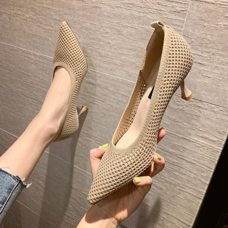 Women Triangle Heeled  Stiletto Sexy Single High Heel