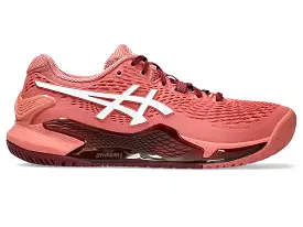 Women's Asics Gel-Resolution 9, Light Garnet/White, 10.5 B Medium